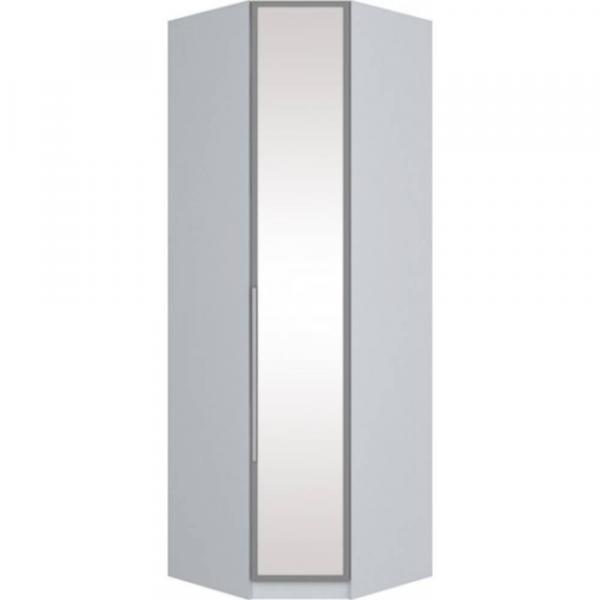 Guarda-Roupa de Canto Oblíquo 1 Porta Espelho Henn Exclusive M229-05 Branco SE