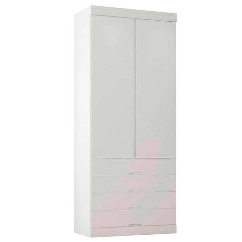 Guarda Roupa Itália 2 Portas e 4 Gavetas Branco - Made Marcs