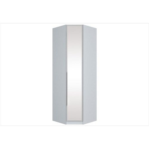 Guarda Roupa Modulado Canto Oblíquo 1 Porta com Espelho Exclusive Branco - Henn