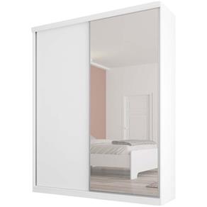 Guarda-Roupa 2 Portas 3 Gavetas Virtual 176 C/espelho Maderado Robel Móveis Branco - Branco