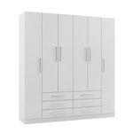 Guarda Roupa Veneza 6 Portas e 6 Gavetas Branco 1d061 Rodial