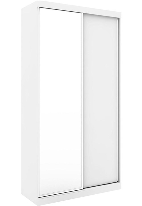 Guarda-Roupa Virtual 1,20 com 2 Portas Correr com Espelho Branco Robel