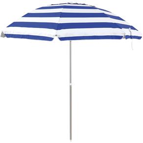 Guarda-Sol 2,4m Poliéster e Silver Coating Alumínio Articulado Azul - Mor
