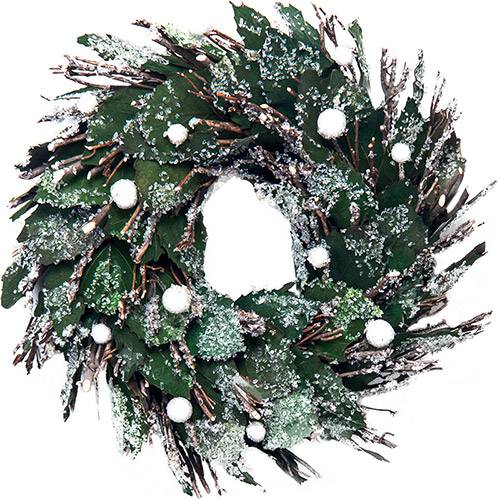 Tudo sobre 'Guirlanda de Natal Verde com Bagas Brancas 27cm Christmas Traditions'