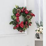 Guirlanda Decorada com Frutinhas e Pinhas 30cm - Orb Christmas