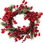 Tudo sobre 'Guirlanda Frutinhas Vermelhas e Folhas Verdes, 31cm - Christmas Traditions'