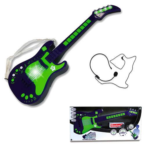 Tudo sobre 'Guitarra Eletrônica Infantil - Verde - Unik Toys'