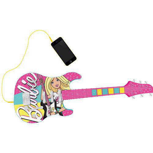 Guitarra Fabulosa Barbie com Função Mp3 Player - Fun