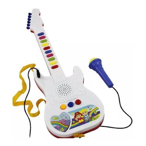 Tudo sobre 'Guitarra Infantil Microfone Emite Sons Musicas Deixa Cantar'