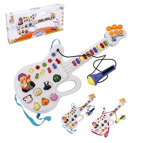 Tudo sobre 'Guitarra Musical Infantil Animais da Fazenda com Microfone Colors Luz a Pilha'