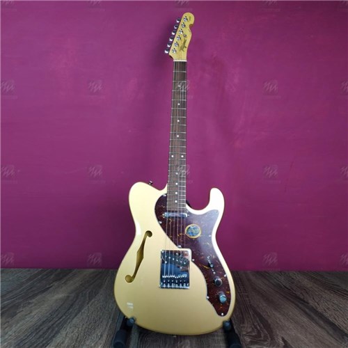 Guitarra Tele Semi Acústica T484 Go Gold Escudo Tortoise - Tagima