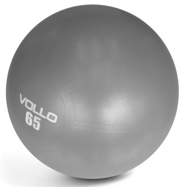 Gym Ball Cinza 65cm C/ Bomba - Vollo Sports VP1035