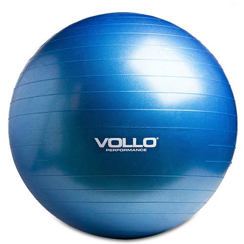 Tudo sobre 'Gym Ball Vollo Tamanho 75cm Azul com Resistência de 350kg e Bomba'