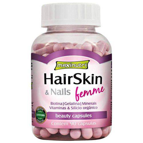 Tudo sobre 'Hair Skin & Nails Femme Nutri-Hair Complex - 90 Cápsulas - Maxinutri'