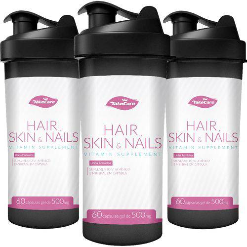 Tudo sobre 'Hair Skin e Nails + 3 Coqueteleiras - Cápsula da Beleza - Kit com 3 Potes - Take Care'