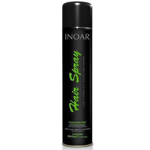 Hair Spray Inoar Fixação Extra Forte 400ml # Fixa & Modela