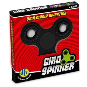 Hand Spinner Anti Stress Certificado - Fidget Giro Spinner - Preto - DTC