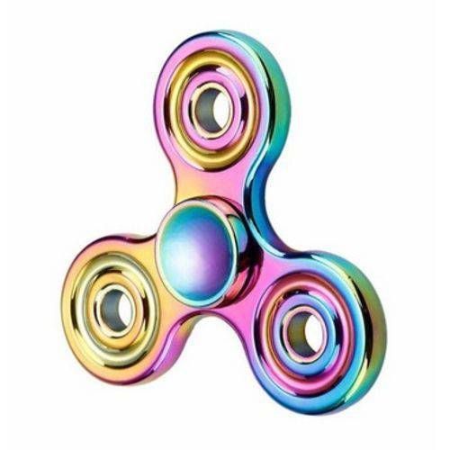 Hand Spinner Fidget de Metal Redondo Colorido Rainbow