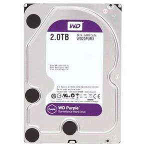 HD - 2.000GB (2TB) / 5.400RPM / SATA3 / 3,5pol - Western Digital Purple - WD20PURX / WD20PURZ