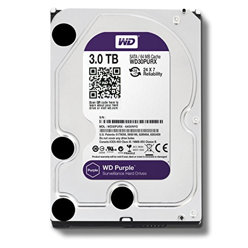 HD - 3.000GB (3TB) / 5.400RPM / SATA3 / 3,5pol - Western Digital Purple - WD30PURX / WD30PURZ