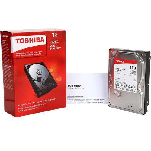 HD - 1.000GB (1TB) / 7.200RPM / SATA3 / 3,5pol - Toshiba - HDWD110XZSTA - BOX