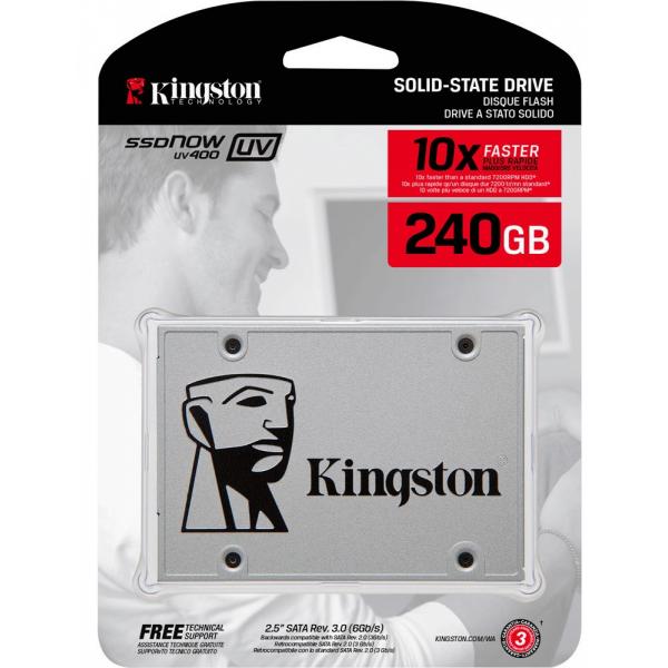 HD 240 GB SSD SATA 3 (6Gb/s) Kingston SUV400S37/240G SSDNow UV400, 2.5", 7 Mm