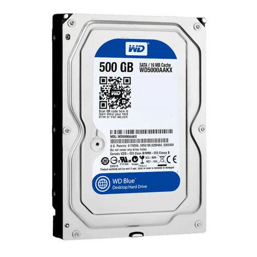 HD 500GB Desktop Western Digital Caviar Blue 7200RPM 16MB SATA III - WD5000AAKX