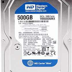 HD 500GB Western Digital Sata 6Gb/s 16 MB Caviar Blue WD5000AAKX