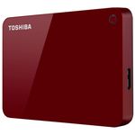 HD Externo 1TB Toshiba Canvio Advance 3.0 Vermelho HDTC910XR3AA