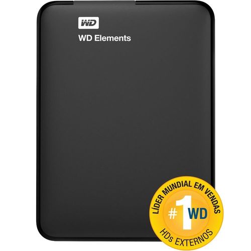 Tudo sobre 'Hd Externo 1tb - Western Digital - Elements - de Bolso - Usb 3.0 - Preto'