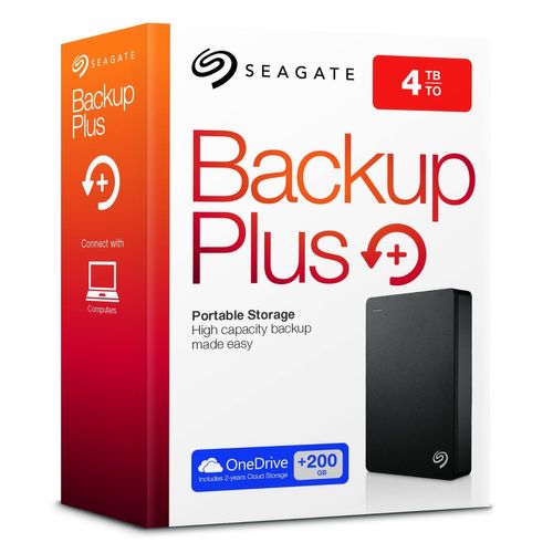HD Externo 4TB Seagate Backup Plus 2.5 USB 3.0 Preto STDR4000200 2708
