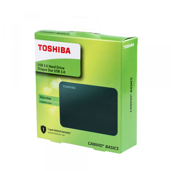 HD Externo Portátil 1TB USB 3.0 Toshiba Canvio Basics - HDTB410XK3AA - Preto
