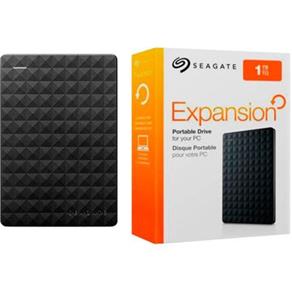 HD Externo Portátil 1TB USB 3.0 TURBO Seagate Expansion STEA1000400 Preto