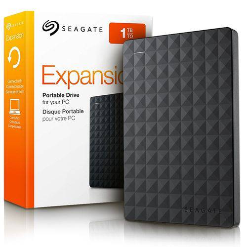 Hd Externo Portátil Seagat Expansion 1tb Usb 3.0 – Preto