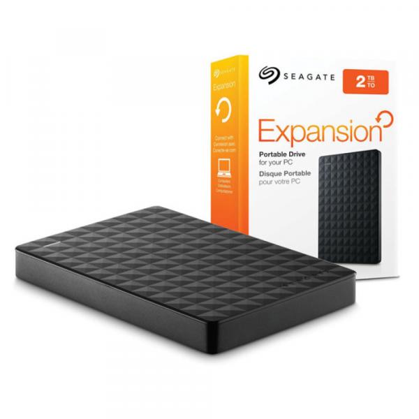 HD Externo Portátil 2TB - USB 3.0 Seagate Expansion - STEA2000400 - Preto