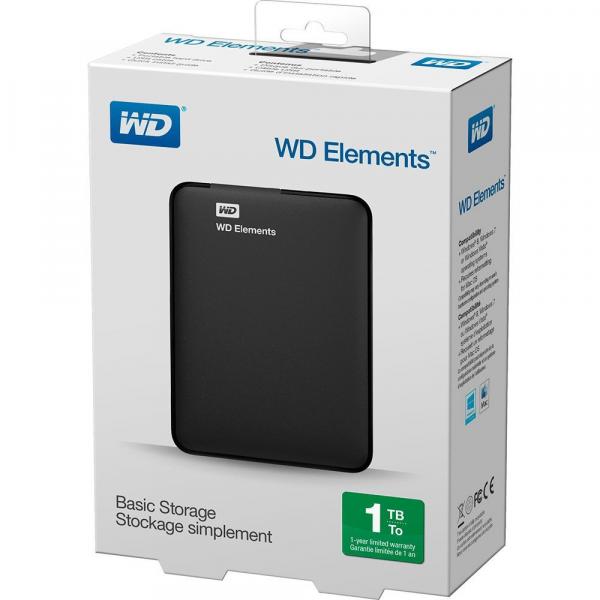 Hd Externo Portátil Wd Elements 1tb - Western Digital