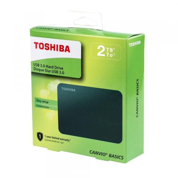 HD Externo 2TB Toshiba Canvio Basics Preto HDTB420XK3AA