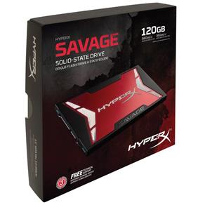 HD Gamer Savage Hyperx SSD 120 GB SHSS37A/120 2.5" Sata III Box - KINGSTON