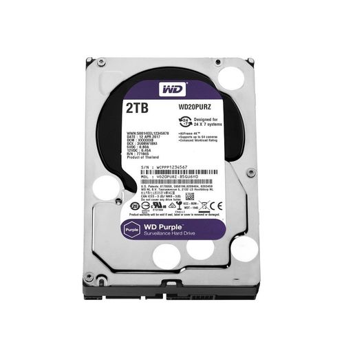 Hd Hard Disk 2tb 3,5 Western Digital Purple, Surveillance