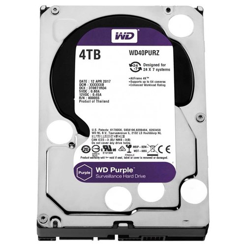 HD Interno WD Purple SATA III 6GB/s 5400 RPM 4TB