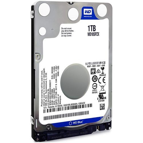 HD Notebook - 1.000GB (1TB) / 5.400RPM / SATA3 - Western Digital Blue - WD10SPZX