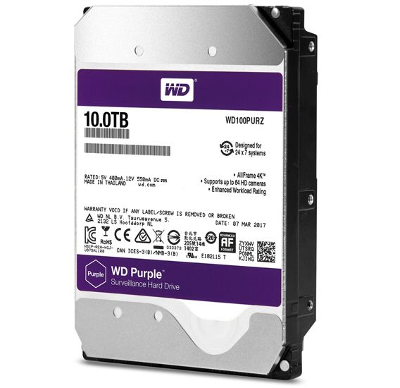 Hd Sata 3 10 TB Western Digital Purple WD100PURX