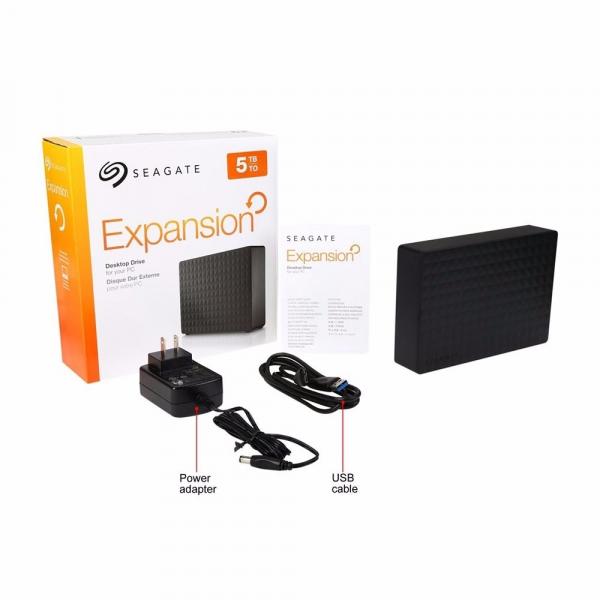 HD Seagate Externo Expansion 5TB USB 3.0 Preto