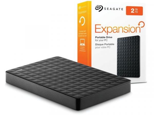 HD Seagate Externo Portátil Expansion USB 3.0 2TB Preto - STEA2000400