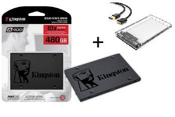 Tudo sobre 'Hd Ssd 240GB Kingston 2.5 Sata III A400 10X Faster Notebook Xbox PS4 + Case Hd'
