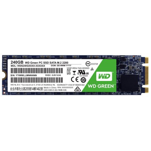 HD SSD 240GB Western Digital Green M.2 Sata 6g/s | WDS240G1G0B 2047