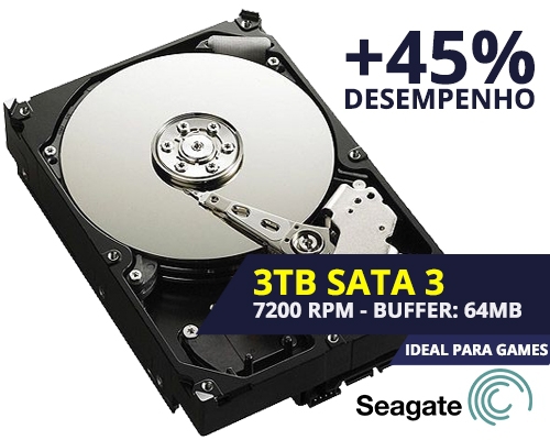 HD 3TB Sata Lll Desktop - Seagate - 7200RPM