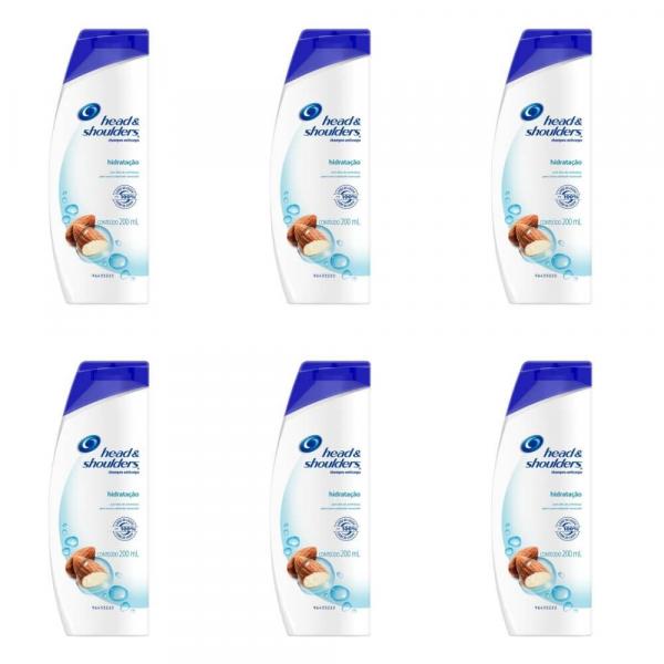 Head Shoulders Hidratação Shampoo Anticaspa 200ml (Kit C/06)