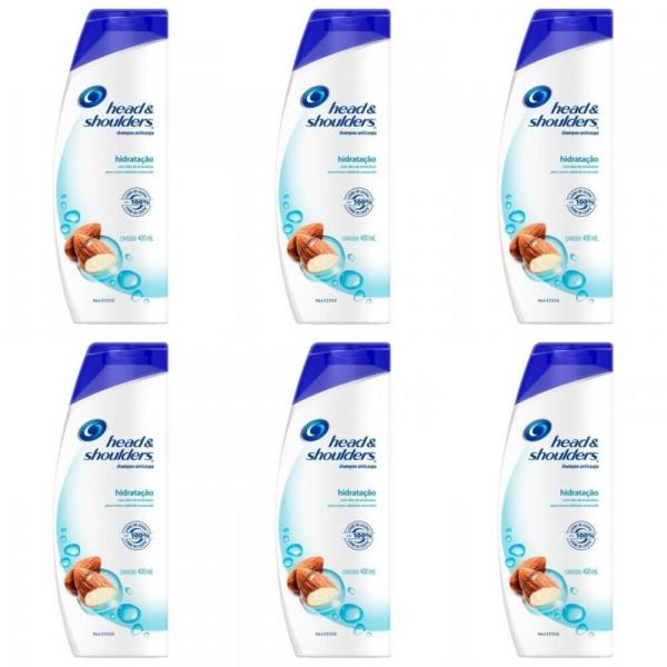 Head Shoulders Hidratação Shampoo Anticaspa 400ml (Kit C/06)
