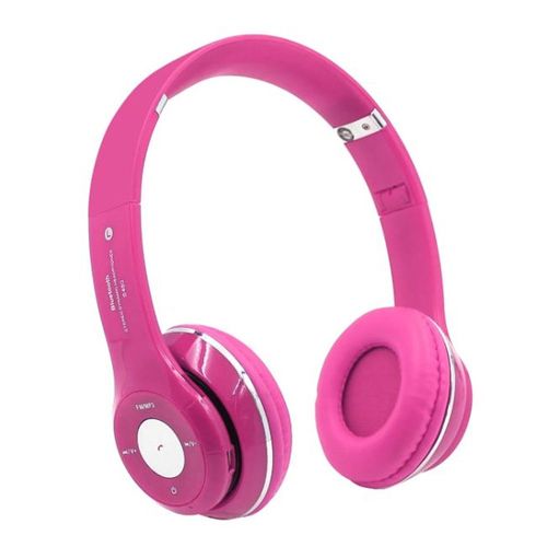 Headfone Bluetooth C/ FM e Entrada Cartão SD - S460 - Rosa